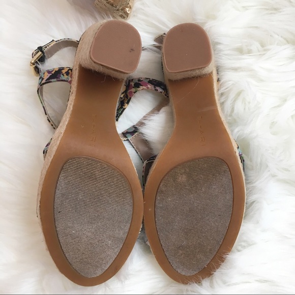 Tahari Floral Espadrille Chunky Heel Sandal - Picture 4 of 7